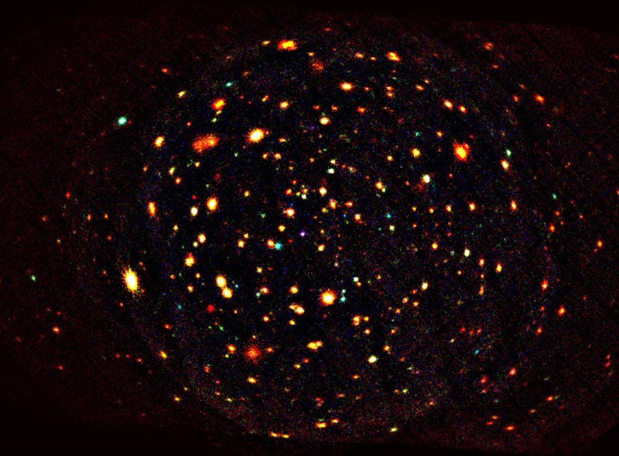 Aktive Galaxienkerne / Falschfarbenbild der Röntgenstrahlung Aktive Galaxienkerne / Falschfarbenbild der Röntgenstrahlung